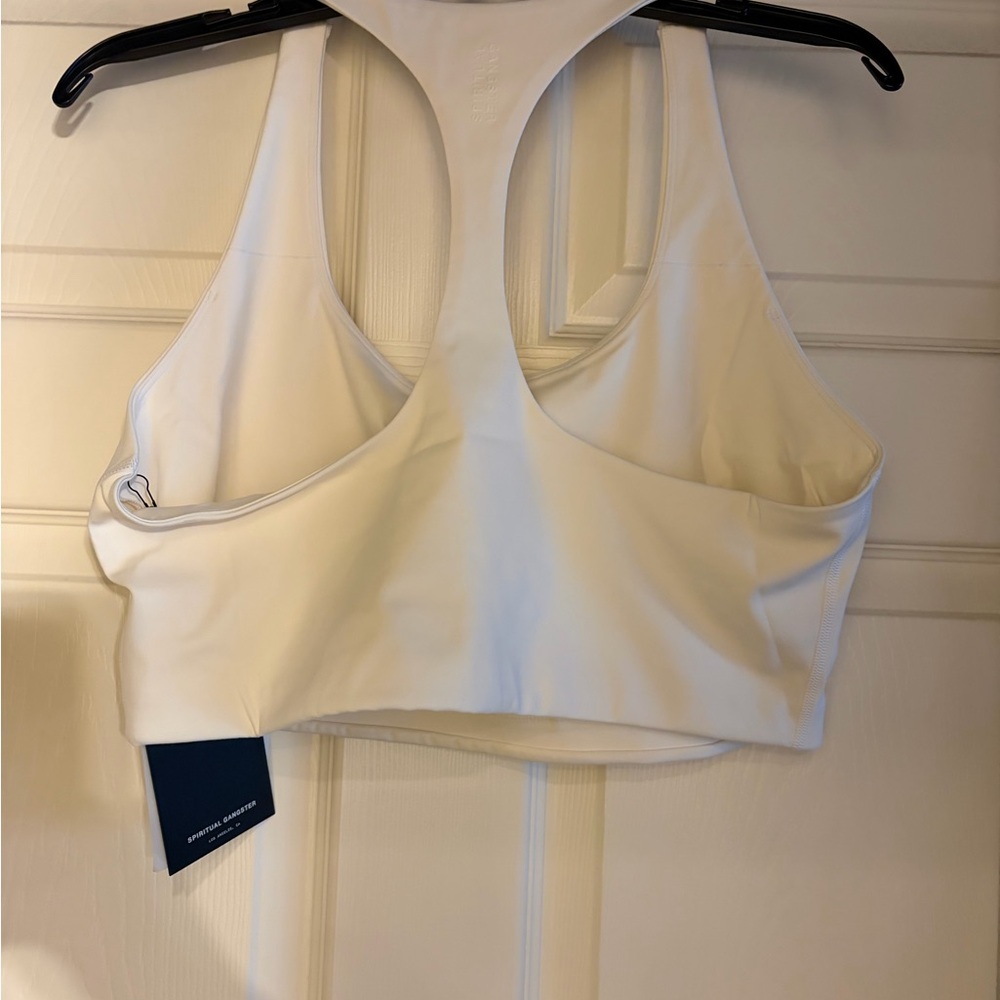 Cream Racerback Sports Bra - Picture 7 of 7